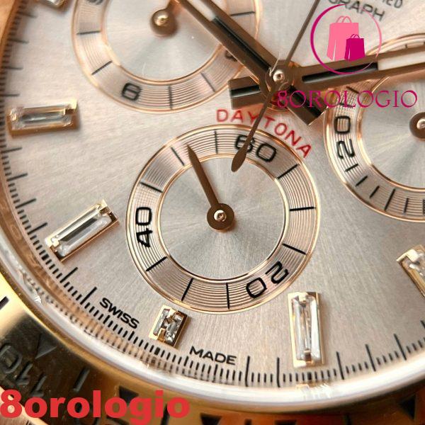 Replica Rolex Daytona 116505-0017 “Sundust Dial” con indici in diamanti taglio baguette Clean Factory 40mm Orologio - immagine 8