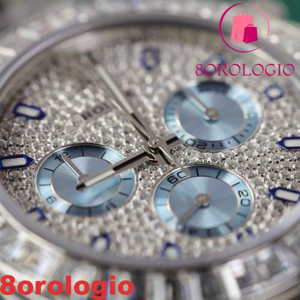 Rolex Daytona 116576TBR Custom Made Moissanite Diamond Oyster Bracelet Migliore Replica 40mm Orologio - immagine 10