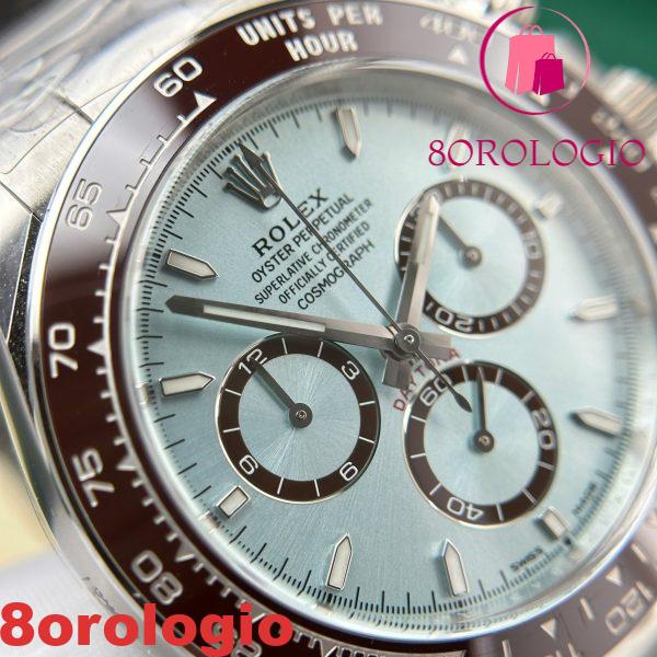 Replica Rolex Daytona 126506-0001 Platino Quadrante Blu Ghiaccio Lunetta Marrone Cerachrom Clean Factory 40mm Orologio - immagine 11