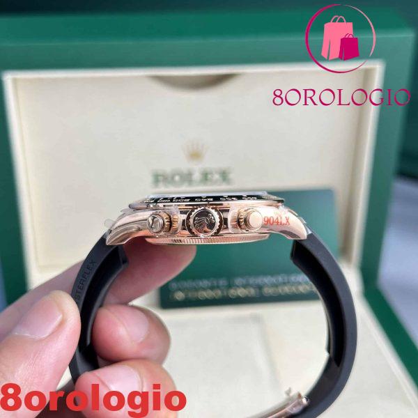 Replica Rolex Daytona 126515LN-0004 Oro Rosa Quadrante Nero Lucente & Sundust Diamanti Oysterflex 142g Super Clone 40mm Orologio - immagine 9