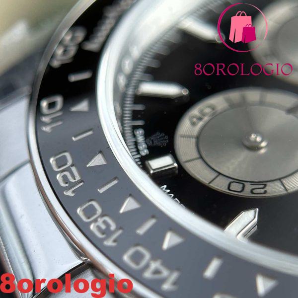 Rolex Daytona 126519LN-0002 Quadrante Luminoso Nero Brillante & Acciaio 142g Super Replica 40mm Orologio - immagine 10