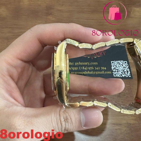 Rolex Daytona John Mayer 116508 Oro Giallo Quadrante Verde Peso 175g Migliore Replica QF 40mm Orologio - immagine 9