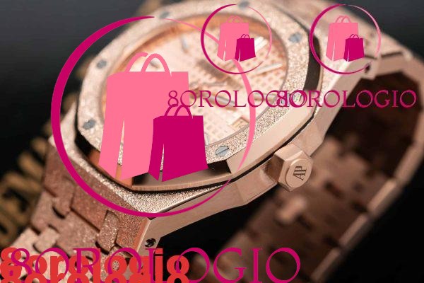Audemars Piguet Royal Oak 15454OR Frosted Gold Quadrante Rosa Replica 37mm Orologio - immagine 8