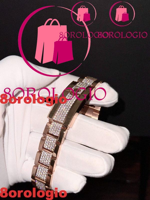 Rolex GMT-Master II 126755SARU-DIAO Replica 18K Oro Personalizzato Moissanite Rubino & Zaffiro Lunetta 40mm Orologio - immagine 7