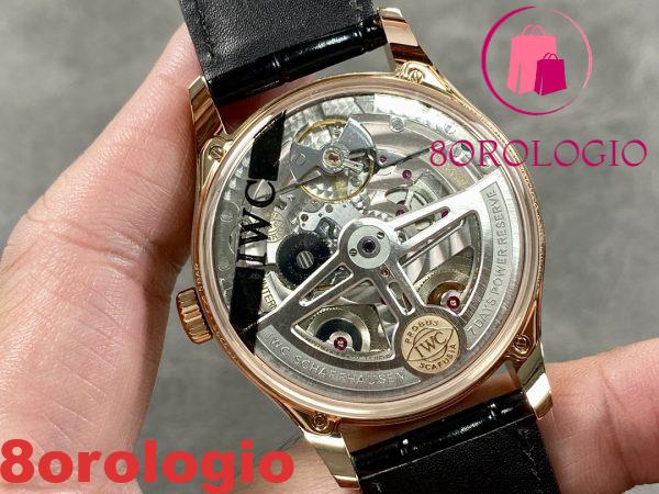 IWC Portugieser IW500713 Oro Rosa Quadrante Blu Cinturino in Pelle Migliore Replica APSF 42mm Orologio - immagine 7
