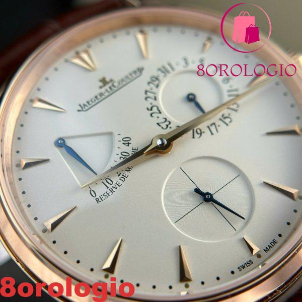 Jaeger-LeCoultre Master Ultra Thin Reserve De Marche Oro Rosa Quadrante Champagne Cinturino in Pelle Miglior Replica ZF 39mm Orologio - immagine 11