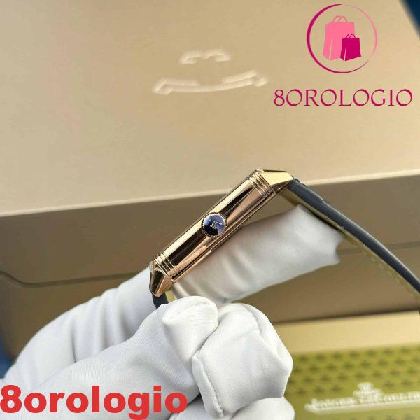 Jaeger-LeCoultre Reverso Tribute Monoface Small Seconds Oro Rosa Quadrante Blu Migliore Replica MGF 45.6×27.4mm Orologio - immagine 8