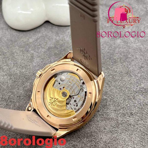 Patek Philippe Aquanaut 5062/450R-001 Replica in oro massiccio 18K con diamanti 38.8mm su misura Orologio - immagine 7