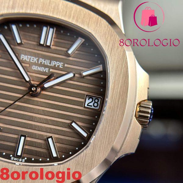 Patek Philippe Nautilus 5711/1R-001 Oro Rosa Quadrante Marrone Migliore Replica 40mm Orologio - immagine 7