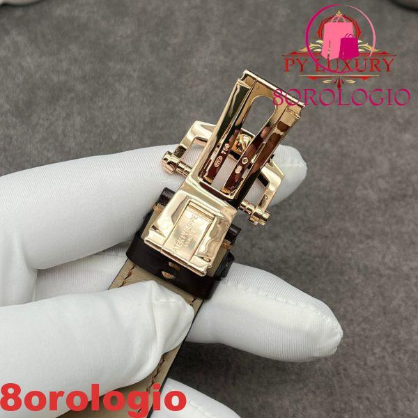 Patek Philippe Nautilus 5711R-001 Quadrante Grigio Replica 1:1 in Oro Rosa Puro 18K Cinturino in Pelle di Coccodrillo 40mm Orologio - immagine 7
