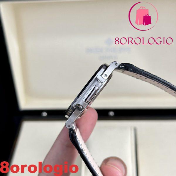 Patek Philippe Nautilus 5712 quadrante blu pelle replica di migliore qualità PPF V2 40mm Orologio - immagine 8