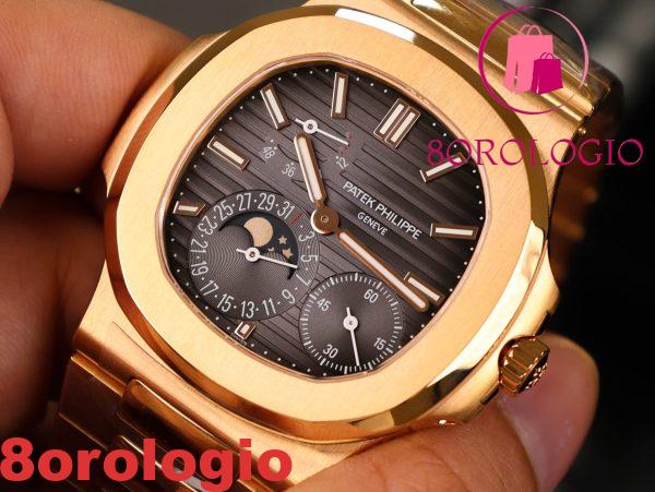 Patek Philippe Nautilus 5712/1R Oro Rosa 18K Replica 1:1 PPF V3 40mm Orologio - immagine 7