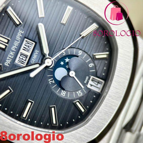 Patek Philippe Nautilus 5726/1A Calendario Annuale Fasi Lunari Quadrante Blu Miglior Replica PPF 40mm Orologio - immagine 7