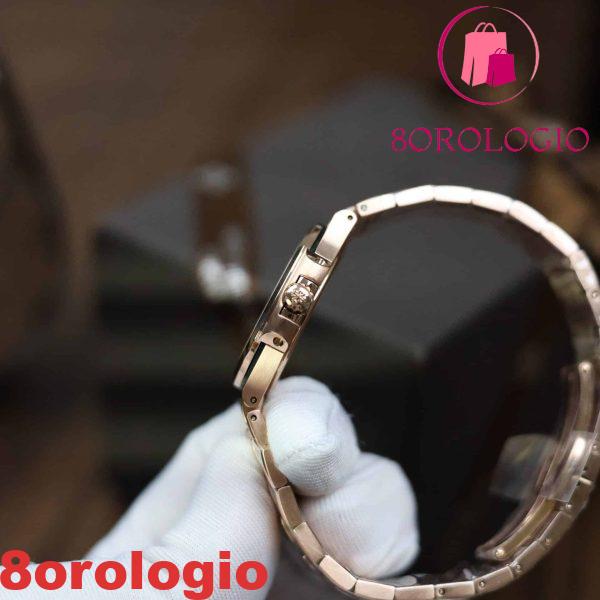 Patek Philippe Nautilus 7010/1R Oro Rosa Quadrante Viola Ghiera con Diamanti Replica GRF 32mm Orologio - immagine 7