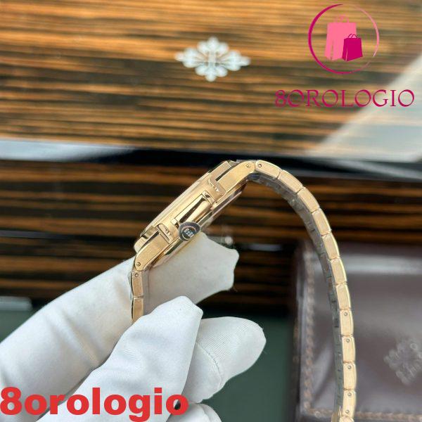 Patek Philippe Nautilus 7118/1200R-001 Oro Rosa Quadrante Bianco Ghiera con Diamanti Miglior Replica 3KF 35.2mm Orologio - immagine 7