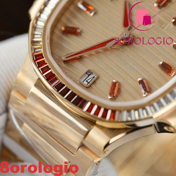 Replica Migliore Patek Philippe Nautilus 7118/1300R-001 Rubino Sintetico Oro Rosa 18K 35.2mm Orologio - immagine 7
