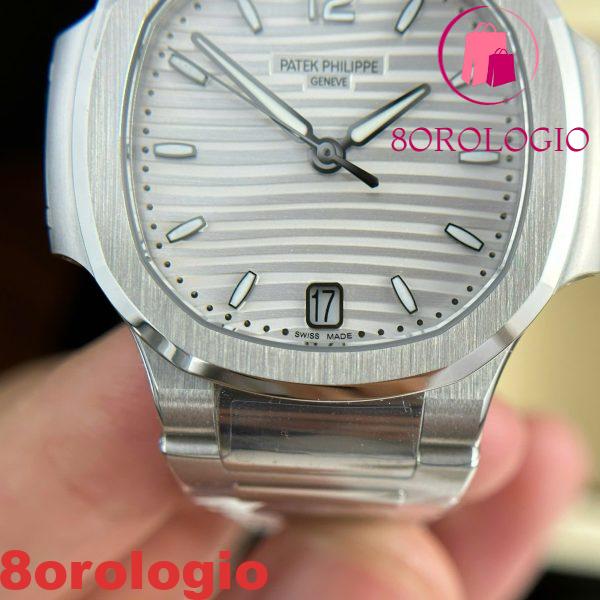 Patek Philippe Nautilus 7118/1A-010 Acciaio Quadrante Bianco Replica Migliore 3KF 35,2mm Orologio - immagine 7