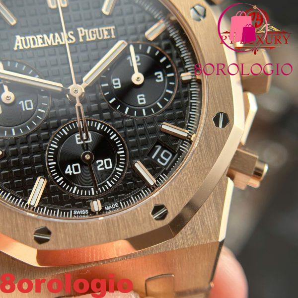 Audemars Piguet Royal Oak 26240OR Chronograph Oro Rosa Quadrante Nero 1:1 Migliore Replica APSF 41mm Orologio - immagine 11