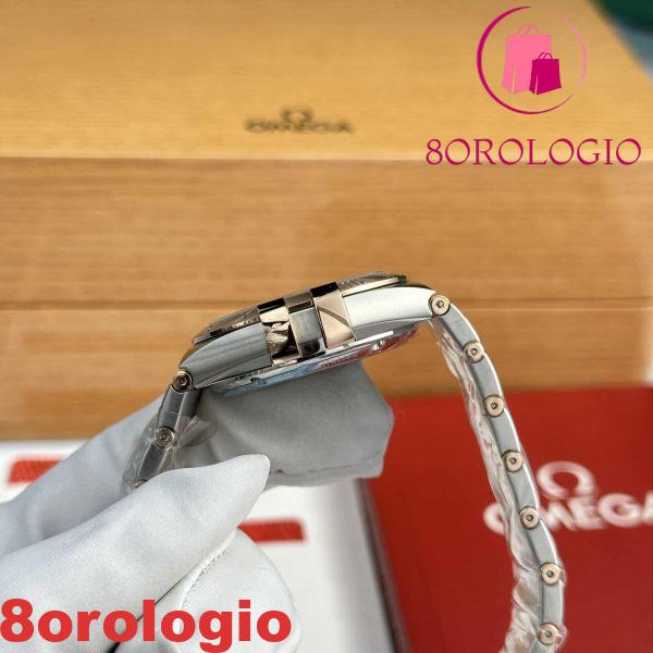 Omega Constellation Co-Axial Due Tono Oro Rosa Quadrante Marrone Replica Migliore 38mm Orologio - immagine 8