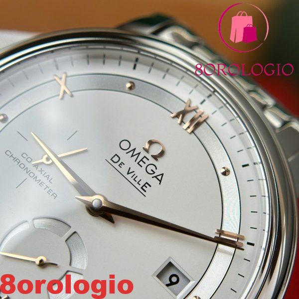 Omega De Ville Prestige Power Reserve Quadrante Argento Bracciale in Acciaio Miglior Replica 39.5mm Orologio - immagine 13