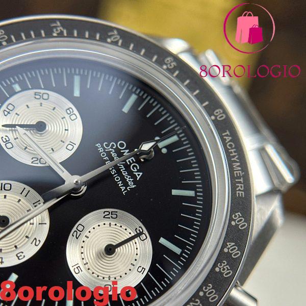 Omega Moonwatch Speedmaster Speedy Tuesday Acciaio Edizione Limitata Quadrante Nero e Bianco Replica 42mm Orologio - immagine 11