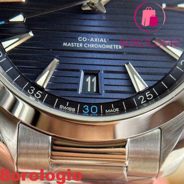 Omega Seamaster Aqua Terra Co-Axial Master Chronometer 220.10.41.21.03.004 Quadrante Blu Migliore Replica 41mm Orologio - immagine 9