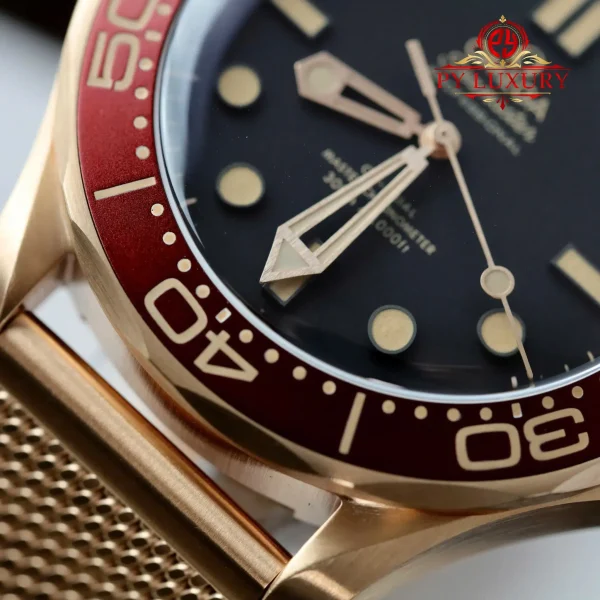 Omega Seamaster Diver 300M Bronze Gold su Quadrante Nero Bronze Gold 1:1 Miglior Replica VSF 42mm Orologio - immagine 10