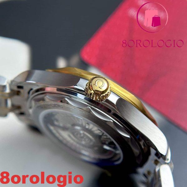 Omega Seamaster Diver 300M Two Tone Yellow Gold Black Dial Replica Super Clone 42mm Orologio - immagine 9