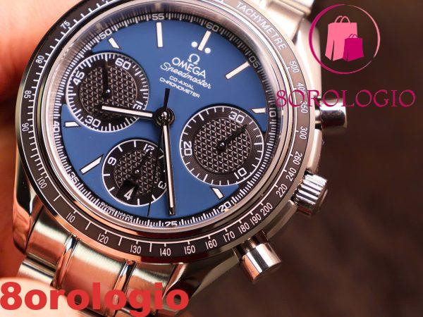 Replica Omega Speedmaster Racing Co-Axial Chronometer Chronograph 40mm Quadrante Blu Orologio - immagine 10