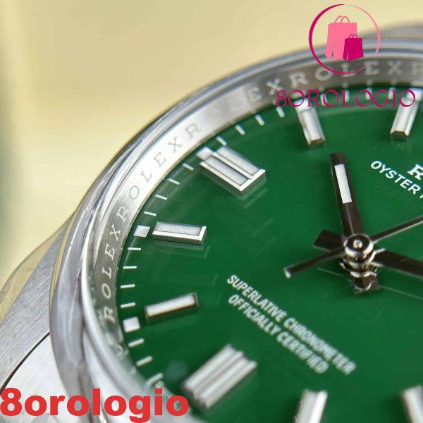 Rolex Oyster Perpetual 41 124300-0005 Quadrante Verde Migliore Replica Clean Factory Orologio - immagine 10