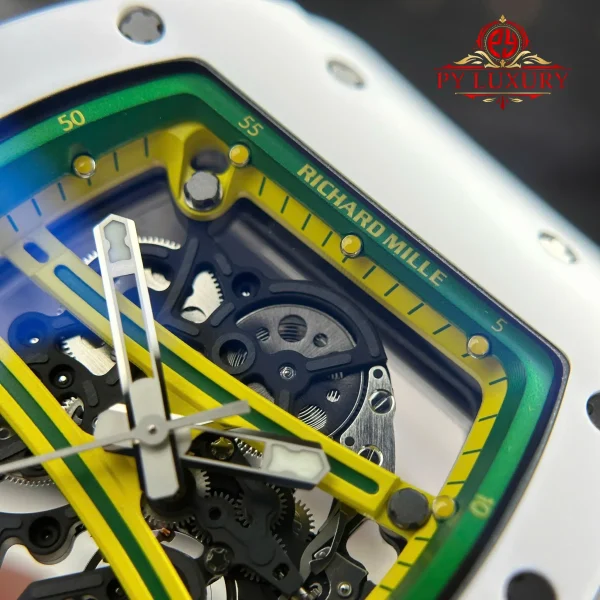 Richard Mille RM 61-01 Yohan Blake Asia Limited Edition Ceramica Bianca 1:1 Migliore Replica ZF 42.7mm X 50.23mm Orologio - immagine 12