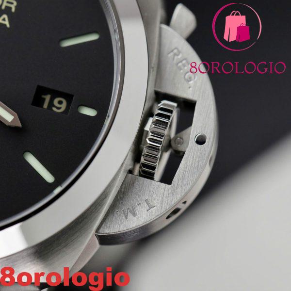 Panerai Luminor Marina Acciaio Quadrante Nero PAM1312 Pelle Miglior Replica VSF 44mm Orologio - immagine 9