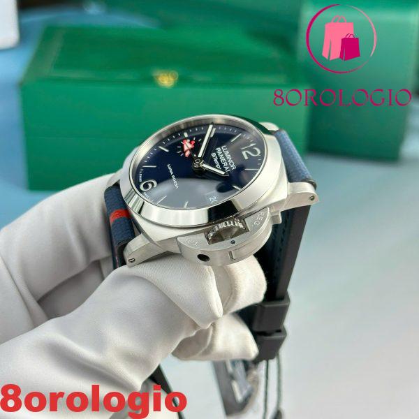 Panerai Luminor Quaranta BiTempo Luna Rossa PAM01404 Quadrante Blu Cinturino in Gomma Miglior Replica VSF 40mm Orologio - immagine 9