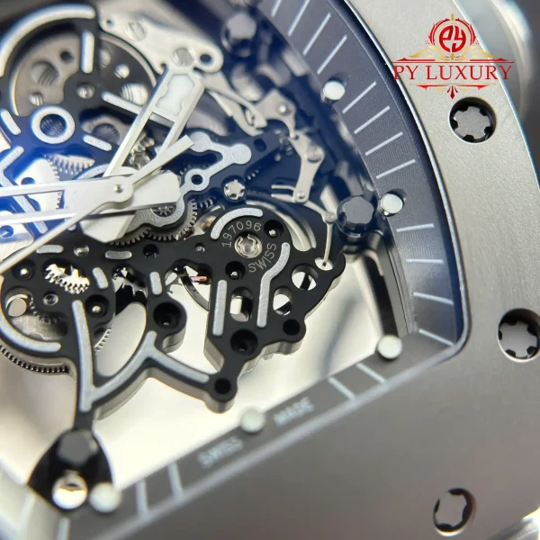 Richard Mille RM055 Bubba Watson Tutto Grigio Titanio e Ceramica 1:1 Miglior Replica ZF 42.7mm Orologio - immagine 11