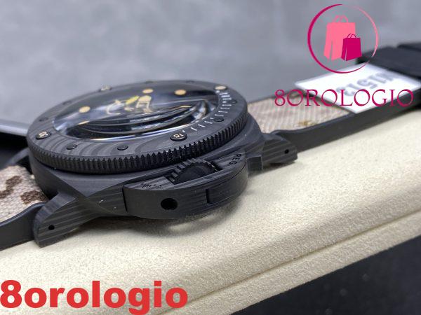 Panerai Submersible QuarantaQuattro GMT Navy SEALs Carbotech PAM1513 Quadrante Nero 1:1 Migliore Replica VSF 44mm Orologio - immagine 8