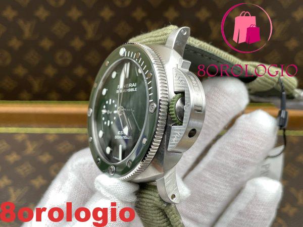 Panerai Submersible QuarantaQuattro Verde Smeraldo PAM1287 Quadrante Verde Replica VSF Migliore 1:1 44mm Orologio - immagine 8