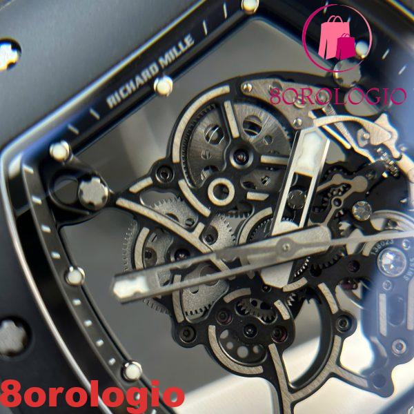 Richard Mille RM055 Bubba Watson Tutto Nero Ceramica Cinturino in Gomma Migliore Replica BBR V4 42.7mm Orologio - immagine 12