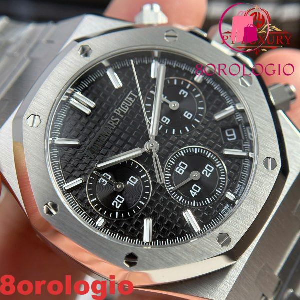 Audemars Piguet Royal Oak Chronograph 26240ST Quadrante Nero Replica 1:1 Super Clone APSF 41mm Orologio - immagine 10