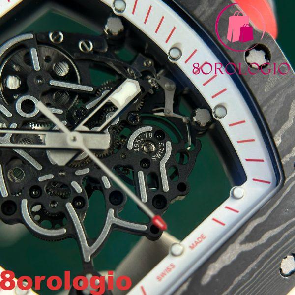 Richard Mille RM055 Bubba Watson Carbon Fiber White Legend Migliore Replica ZF 42.7 X 49.9mm Orologio - immagine 11