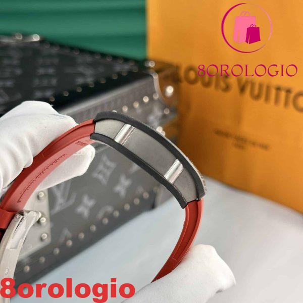 Replica di Alta Qualità Richard Mille RM07-01 Carbonio Nero Cinturino Rosso 45.32 x 32.3mm Orologio - immagine 7