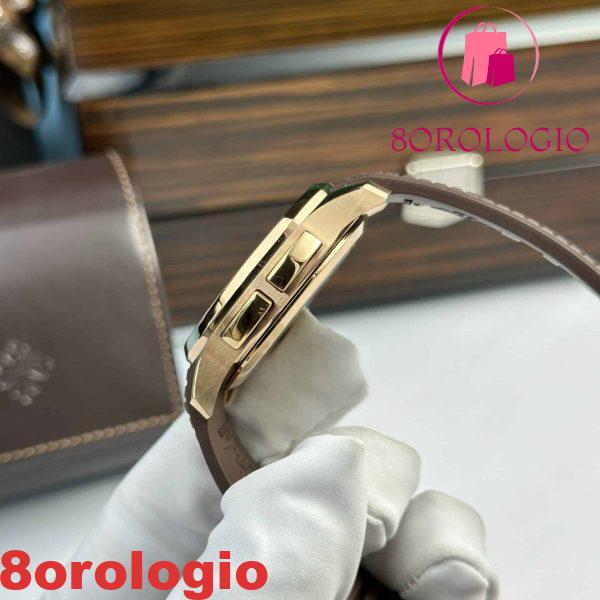 Patek Philippe Aquanaut 5164R-001 Oro Rosa Quadrante Marrone Replica Z Factory 40.8mm Orologio - immagine 9