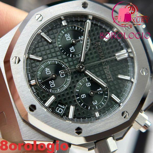 Audemars Piguet Royal Oak Chronograph 26240ST Quadrante Verde 1:1 Migliore Replica Super Clone APSF 41mm Orologio - immagine 10