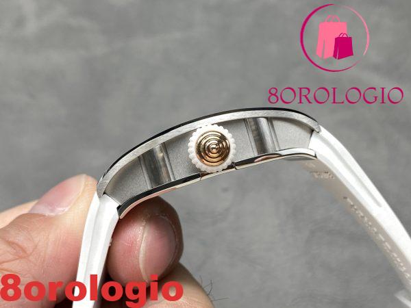 Richard Mille RM07-01 Oro Bianco Labbra Rosse Cinturino in Gomma Bianca Replica 1:1 BBAF 45.32 X 32.3mm Orologio - immagine 7