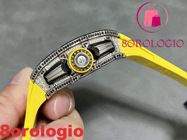 Richard Mille RM11-03 Flyback Chronograph Iced Out con Pietre CZ Miglior Replica KVF 49.94×44.5mm Orologio - immagine 7
