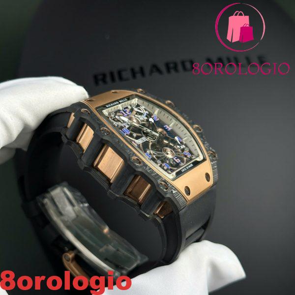 Richard Mille RM21-01 Tourbillon Aerodyne Red Gold Carbon TPT Migliore Replica 42.68mm X 50.12mm Orologio - immagine 10