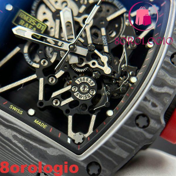 Richard Mille RM35-01 Rafael Nadal Carbon TPT Miglior Replica BBR V3 49.94mm X 44.5mm Orologio - immagine 11