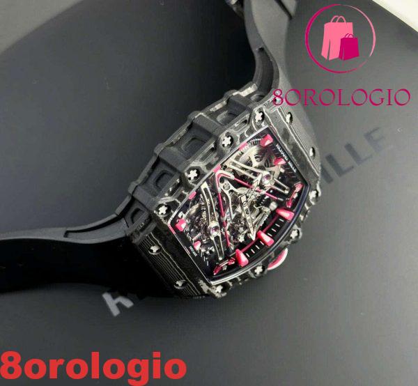 Richard Mille RM38-02 Tourbillon Bubba Watson Carbonio Nero TPT Migliore Replica Orologio - immagine 10