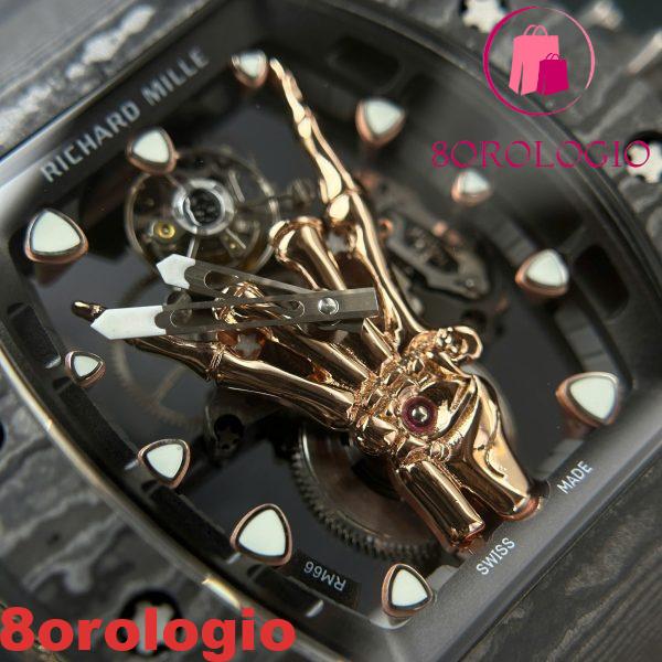 Richard Mille RM66 Flying Tourbillon Manual Winding Carbon TPT Miglior Replica YS Factory 42.7mm X 49.94mm Orologio - immagine 9
