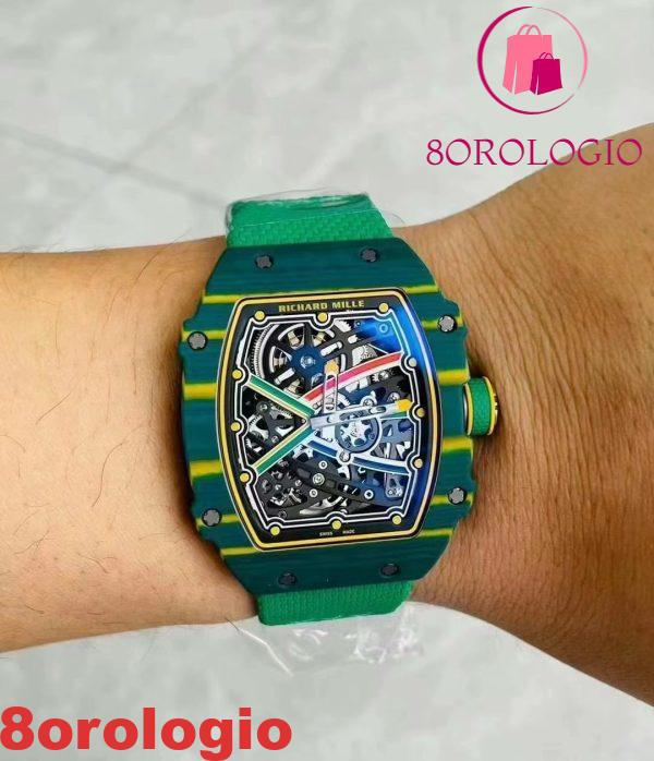 Richard Mille RM67-02 Automatic Extra Flat Carbon Fiber Super Clone Migliore Replica 38.7 X 47.52mm Orologio - immagine 7