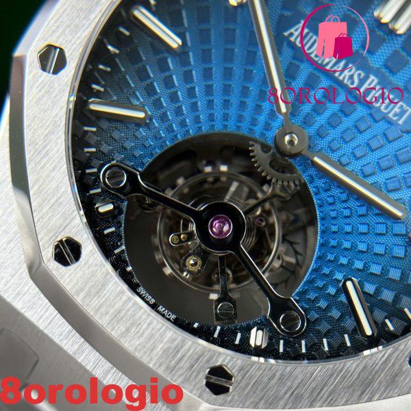 Audemars Piguet Royal Oak Flying Tourbillon 26530 Quadrante Blu Replica R8 Factory 41mm Orologio - immagine 10